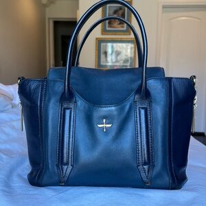 Pour la Victoire Navy Leather Bag